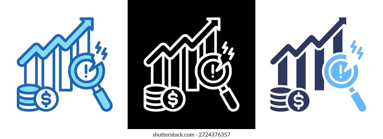 Ilustración vectorial de estilo triple Inflation Impact Icon
