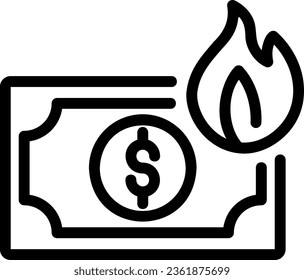 inflation line icon illustration vector