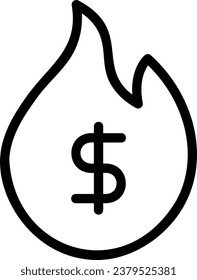 inflation line icon illustration vector
