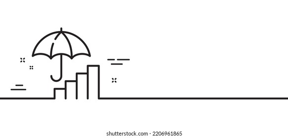 Inflation line icon. Rising prices sign. Economic protection symbol. Minimal line illustration background. Inflation line icon pattern banner. White web template concept. Vector
