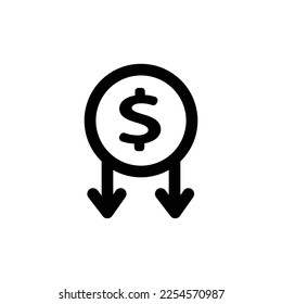 Inflation, money, finance icon. Vector illustration.