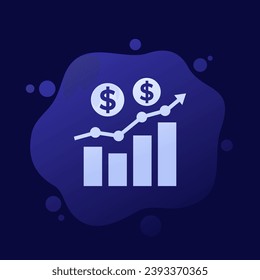 Inflation and money vector icon