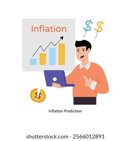 Inflation Prediction concept vector illustration. Inflation isolated On white Background.          