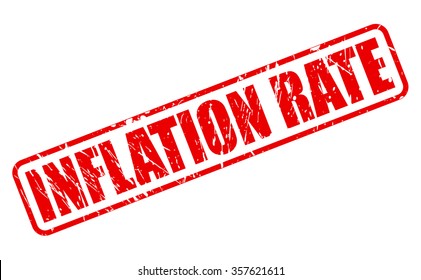 INFLATION RATE Red Stamp Text On White