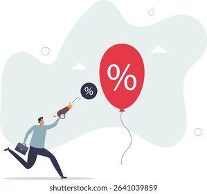 Inflation reduction act by FED, Federal Reserve and central bank to raise interest rate, monetary policy to control inflation. character life .
