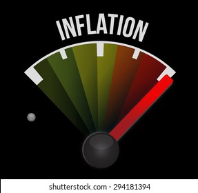 inflation speedometer sign concept illustration design graphic