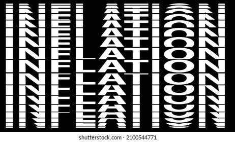 Inflación. Cartas apiladas . Ilustración del vector