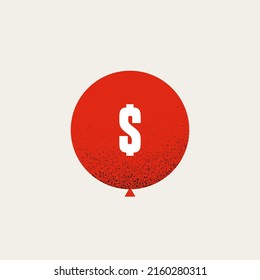 Inflation vector concept. Symbol of risk, price increase, recession. Minimal design eps10 illustration.