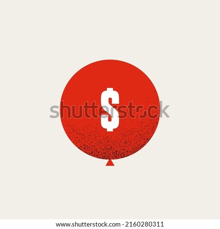 Inflation vector concept. Symbol of risk, price increase, recession. Minimal design eps10 illustration.