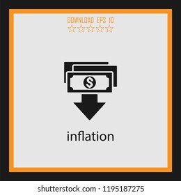inflation  vector icon