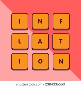 Inflation Vector Retro Atr Business Concept Keyboard
