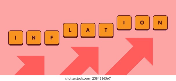 Inflation Vector Retro Atr Business Concept Keyboard