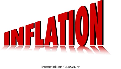 Inflation Word 3d Logo Design Illustration Stock Vector (Royalty Free ...