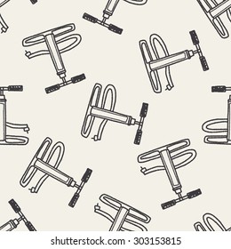 Inflator tool doodle seamless pattern background