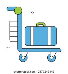 In-Flight Trolley Airplane Vector Icon Design