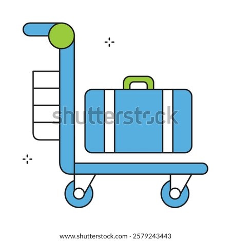 In-Flight Trolley Airplane Vector Icon Design