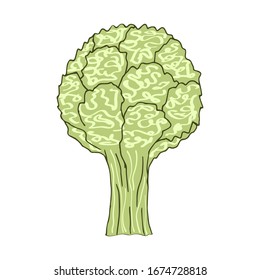 Blumenschwellung. Doodle-Stil. Vektorillustration einzeln für Design.