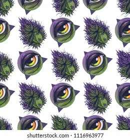 Inflorescence hemp Seamless pattern. Marijuana. Cultivation and culture of cannabis use.