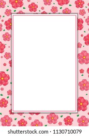 Inflorescence Hydrangea randomly arranged in seamless pattern