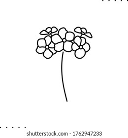 Icône vectorielle de l'florescence dans les contours