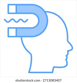 Influence Blue Icon Vector Illustration