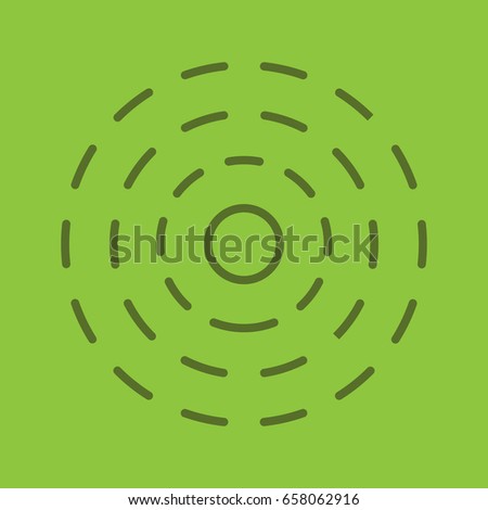 Influence color linear icon. Thin line outline symbols on color background. Vector illustration