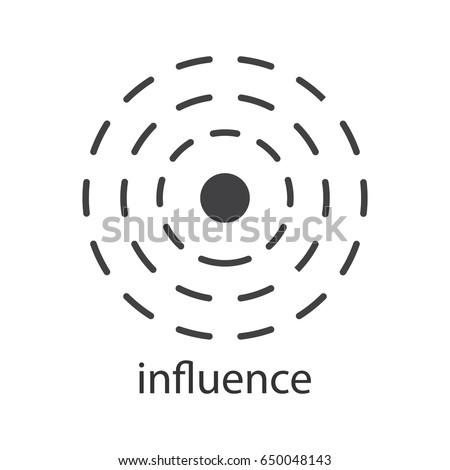 Influence glyph icon. Silhouette symbol. Negative space. Vector isolated illustration