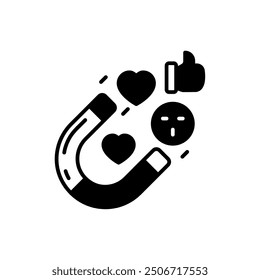 Influence Glyph Icon, Vector illustration