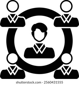 Influence Icon - Black Filled Style - Meritocracy Theme
