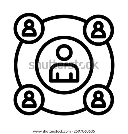 Influence icon illustration in line style. Perfect for website mobile app presentation. Suitable for any user interface and user experience
