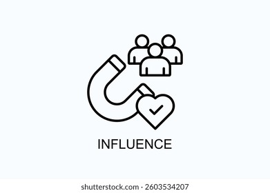 Influence Icon Or Logo Isolated Illustration