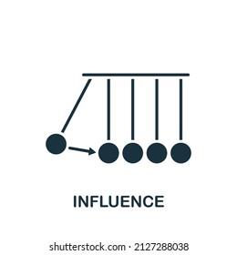Influence icon. Monochrome simple icon for templates, web design and infographics