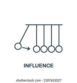 Influence icon. Monochrome simple icon for templates, web design and infographics