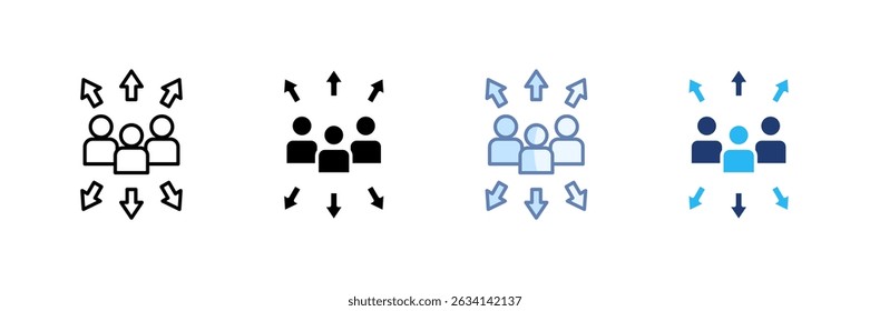 Influence Icon Set Multiple Style Collection