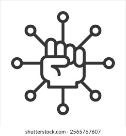 Influence Icon Vector Illustration Outline Style
