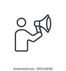 influence icon. vector.Editable stroke.linear style sign for use web design,logo.Symbol illustration.
