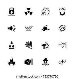 Influence icons - Expand to any size - Change to any colour. Flat Vector Icons - Black Illustration on White Background.