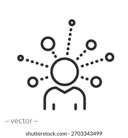 Influence Network Icon Vector Illustration