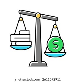 influence peddling money business cash color icon vector. influence peddling money business cash sign. isolated symbol illustration