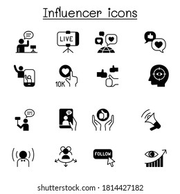 Influence People & Brand Ambassador Icon Set Vector Illustration Graphic Design