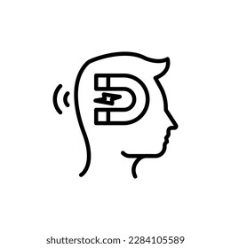 Icono de potencia de influencia en vector. Ilustración