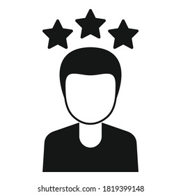Influence reputation icon. Simple illustration of influence reputation vector icon for web design isolated on white background