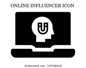 Influence search icon. Editable Influence search icon for web or mobile.