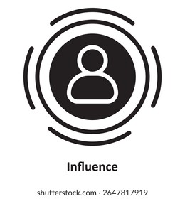 Influencia Vector Icono que puede modificar o editar fácilmente

