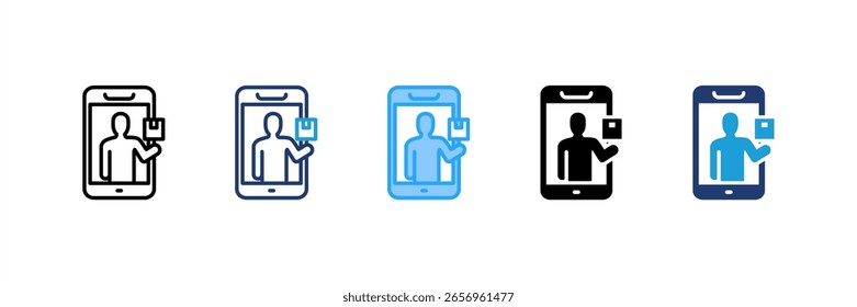 Ícone do Influencer Ads define coleção de vários estilos