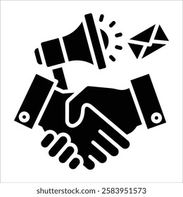 Influencer Collaboration Icon Element For Design