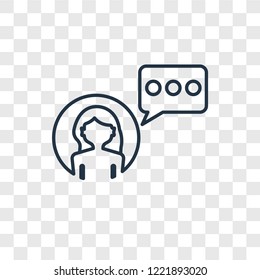 Influencer concept vector linear icon isolated on transparent background, Influencer concept transparency concept in outline style