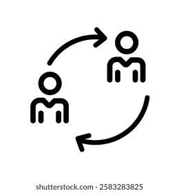 Influencer Engagement Icon line vector illustration