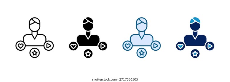 Influencer Engagement Icon Set Multiple Style Collection