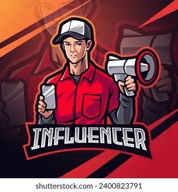 Influencer esport mascot logo design